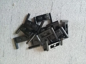 12 x Lego Platte 3839 mit 2 seitlichen Griffen Stangen 1x2 schwarz - gebraucht! - Bild 1 von 1