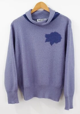 Jersey Mohair Cuello Redondo Años 80 Vintage M Lila Hecho en Alemania Occidental Foto 1 de 4