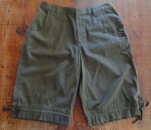VTG NWOT Studio Works Sz 10P Flat Front 12.5" Bermuda Shorts Ties Pockets Green - Picture 1 of 6