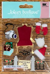 RARE Jolees Picture W/ Santa CHRISTMAS Mall Naughty Nice GIFTS Scrapbook Sticker - Picture 1 of 7