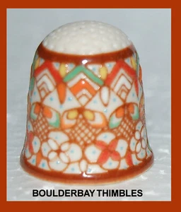 JAVIER SERVIN INTRICATE HAND PAINTED Thimble GUANAJUATO, MEXICO - NEW TB14 - Picture 1 of 1