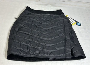 ¡NUEVO CON ETIQUETAS! AVENTURE Talla PEQUEÑA Mujer Negra Relleno Abajo Falda Puffer FLEECE Forrada Esquí - Imagen 1 de 15
