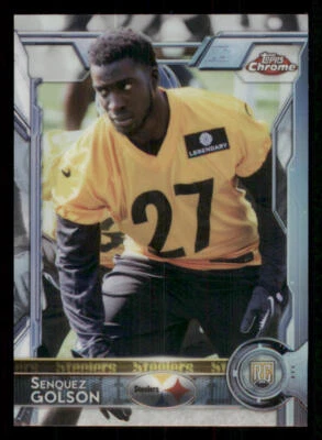 2015 Topps Chrome Black Refractors #191 Senquez Golson /299 - Image 1 of 2
