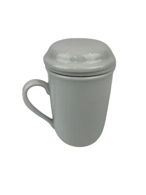 Taza infusora de té de cerámica taza con tapa inserto colador minimalista Foto 1 de 4