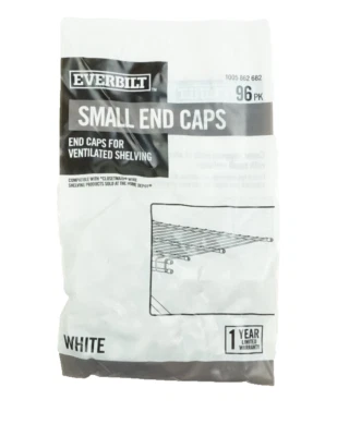 Everbilt Tapas de Extremo Pequeñas para Estantería Ventilada Paquete 96 Blanco 1005 862 682 Foto 1 de 2