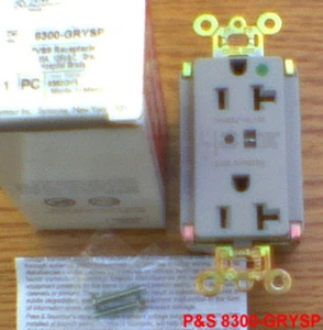 NEW P&S 8300-GRYSP 20 125 GRAY 5-20R TVSS RECEPTACLE - Picture 1 of 1