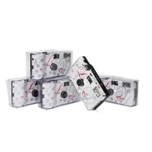 5x Einwegkamera Hochzeit Liebe weiß 400 27 Hochzeitskamera Einweg Analog Kamera - Picture 1 of 7