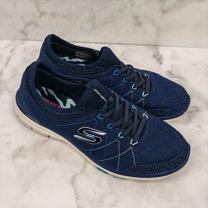 Sketchers Galaxies Ladies Shoes Blue UK 4.5 EU 37.5 Memory Foam Air Cool - Picture 1 of 11