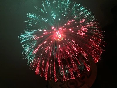 Lámpara cromada en aerosol de color giratorio movimiento fibra óptica Fantasia Sunburst 4000 de colección Foto 1 de 4