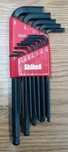 Eklind Ball-Hex-L Key Allen Wrench 13pc SAE Inch Sizes .050-3/8 PAT NO.D343106 - Picture 1 of 12