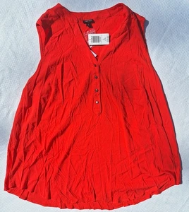 Torrid Tomato Red Womens Top Blouse Plus Size 3 NWT - Picture 1 of 7