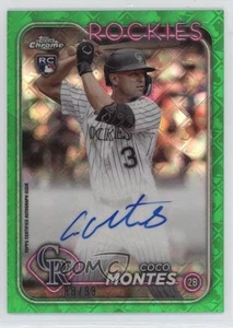 2024 Topps Chrome Logofractor Edition Green /99 Coco Montes Rookie Auto RC - Picture 1 of 4