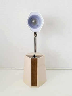 Vintage Hamilton Industries Beige Wood FOLDING LAMP #502 Compact Task Desk MCM - Image 1 of 4