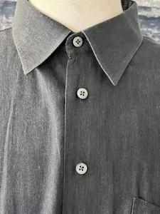 Haupt Vestito Camicia Uomo XL 43/44~17,5 Grigio Antracite Casual Viaggio Germania - Foto 1 di 12
