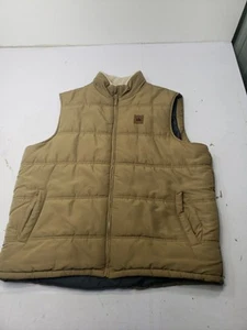 Field & Stream Sleeveless Vest Full Zip Tan Puffer Lined Pockets Size XXL - Picture 1 of 20