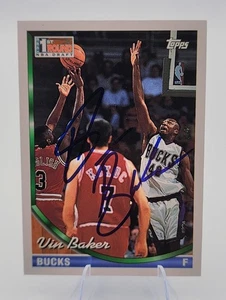 Vin Baker Signed 1994-95 Topps Rookie Card #306 RC Bucks NBA Auto RAD - Picture 1 of 1