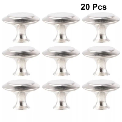 20x Brushed Chrome Cupboard Cabinet Door Knobs Handles Drawer Wardrobe Knobs - Image 1 of 4