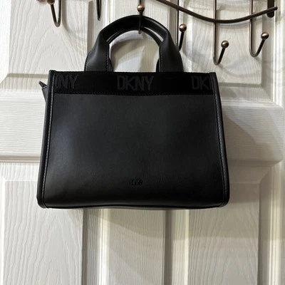 DKNY Women's Small Black Cassandra Convertible Crossbody East West Tote Handbag - Image 1 of 4