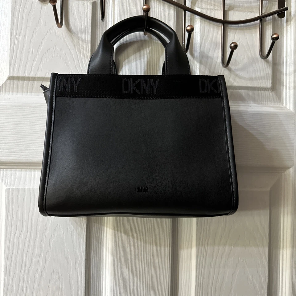 DKNY Women's Small Black Cassandra Convertible Crossbody East West Tote Handbag - Image 1 of 4