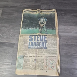 Vintage Steve Largent 1989 Newspaper Poster Seattle Seahawks 7+ Feet - Picture 1 of 24