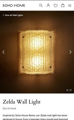 Soho House Zelda Glass Wall Light  - Image 1 of 4