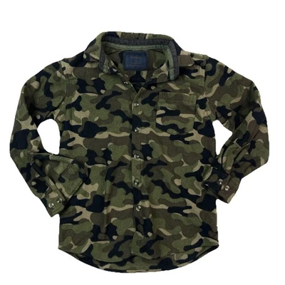 Nomad Outdoor Hunting Camo Fleece Button Up Long Sleeve Shirt Big Boys Size 8 S - Image 1 of 4