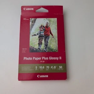 Canon PP-301 Photo Paper Glossy II (4 x 6", 50 Sheets) | 70 lbs 265 gsm - Picture 1 of 3