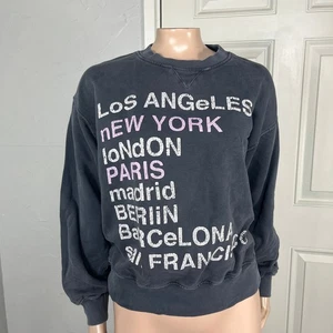 Anine Bing Damen Shirt Small City Love Sweatshirt Rundhals Baumwolle L.A. D4-19 - Bild 1 von 6