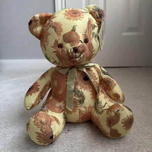 Van Gogh Sunflower Stuffed Teddy Bear - The Art Institute Of Chicago 11 Inches - Picture 1 of 10