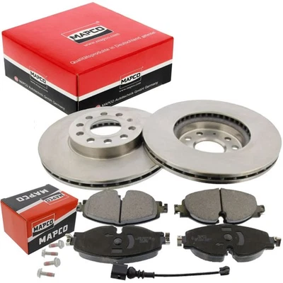 MAPCO Dischi Freno 288mm + Pastiglie Anteriori Adatto per Audi A3 Seat Leon - Immagine 1 di 2