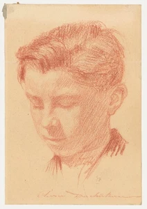Olivier Duchateau (1876-1939) - Pastel de principios del siglo XX, un niño joven - Imagen 1 de 4