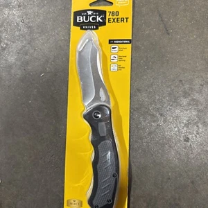 Buck 780 Exert 3.5 Inch Folding Knife Color Black Handle New - Picture 1 of 1