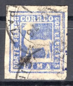 AML33 / PERU / Y&T # 16 USED SIGNED / Small hole / scarce stamp - Picture 1 of 2