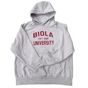 Champion Reverse Weave Biola University Heather Gray Hooded Sweatshirt Hoodie XL - Picture 1 of 12