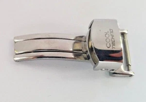 Coole Techno Schließe 12 mm für Leder Uhrenarmband Band - Bild 1 von 5