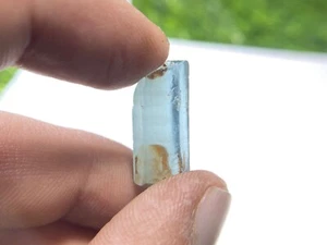 Natural Aquamarine Crystal Raw Gemstone 14.5 carats 21x8mm blue color - Bild 1 von 4