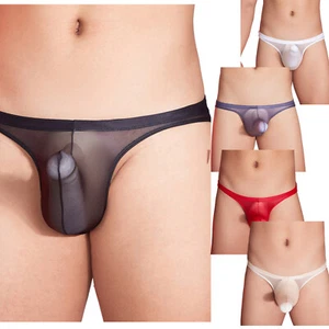 Men's Sexy Elephant Nose Underwear Lingerie Glossy Low Rise Thongs Underpants - Picture 1 of 51