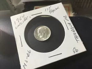 1964 US 10c RAW Business strike perfect coin .90 % Silver BU … FB … - Picture 1 of 8