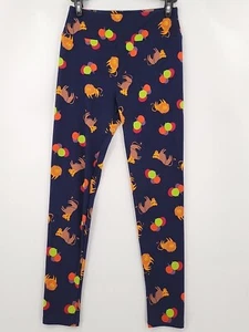 LuLaRoe Leggings Pants Womens One Size Multicolor Polyester Stretch Lion - Picture 1 of 5