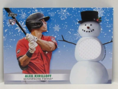 Alex Kirilloff 2021 Topps Holiday Relic Jersey Snowman Rookie Minnesota Twins - Image 1 of 2