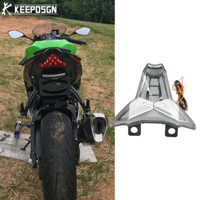 Luz trasera de freno integrada LED señal de giro para Kawasaki ZX-6R 636 2019-2023 Foto 1 de 4