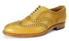 Charles Horrel Cambridge Britsh Welted Mens Brogue Lace Up Leather Shoes Tan 