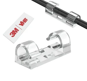 80pcs Adhesive Cable Clips 90 Strips Finisher Wire Clamp Cord Clips Cable Manage - Picture 1 of 9