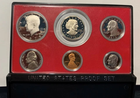 1979 Type 1 US Mint Proof Set= NICE SET= Original Holder Cover