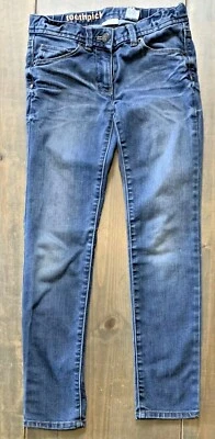 Pantalones de mezclilla ajustados Crewcuts palillo de dientes azul liso cintura elástica talla: 8 Foto 1 de 4