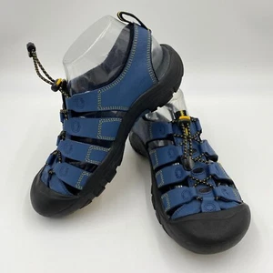 Keen Newport H2 Hiking Sport Sandals Unisex Youth 6 Blue Bungee Lace Waterproof - Picture 1 of 16