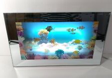 Aquarium Fish Tank Ocean Reef Moving Motion Light Picture Box Mirror Art 19x11.5