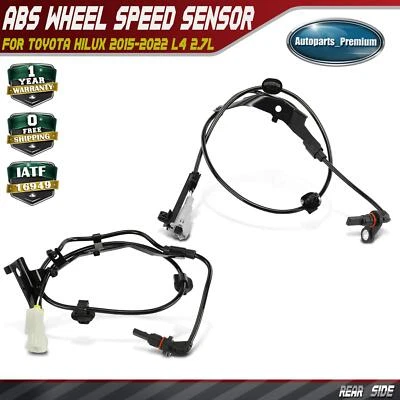 2x Sensor de velocidad de rueda ABS trasero del lado del conductor y del pasajero para Toyota Hilux 2015-2022 Foto 1 de 4