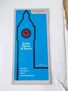 Wrexham & Shropshire Trains Timetable Valid From 13 December 2009 - Picture 1 of 1