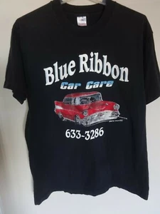 Vintage 1990's Blue Ribbon Car Care T-Shirt Men Large - Picture 1 of 6